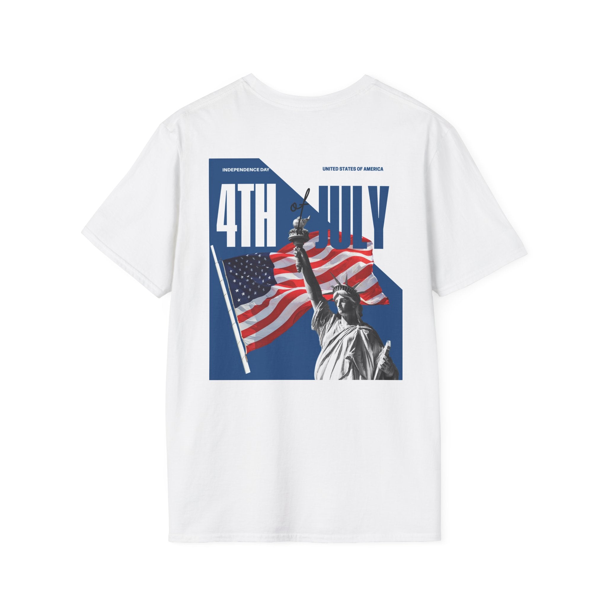 POV It's July USA flag map tee | 4th of July Statue of Liberty back print
