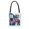 4th of July Tote Bag — American Flag USA Map "POV: It's July" Patriotic Grocery & Beach Carryall