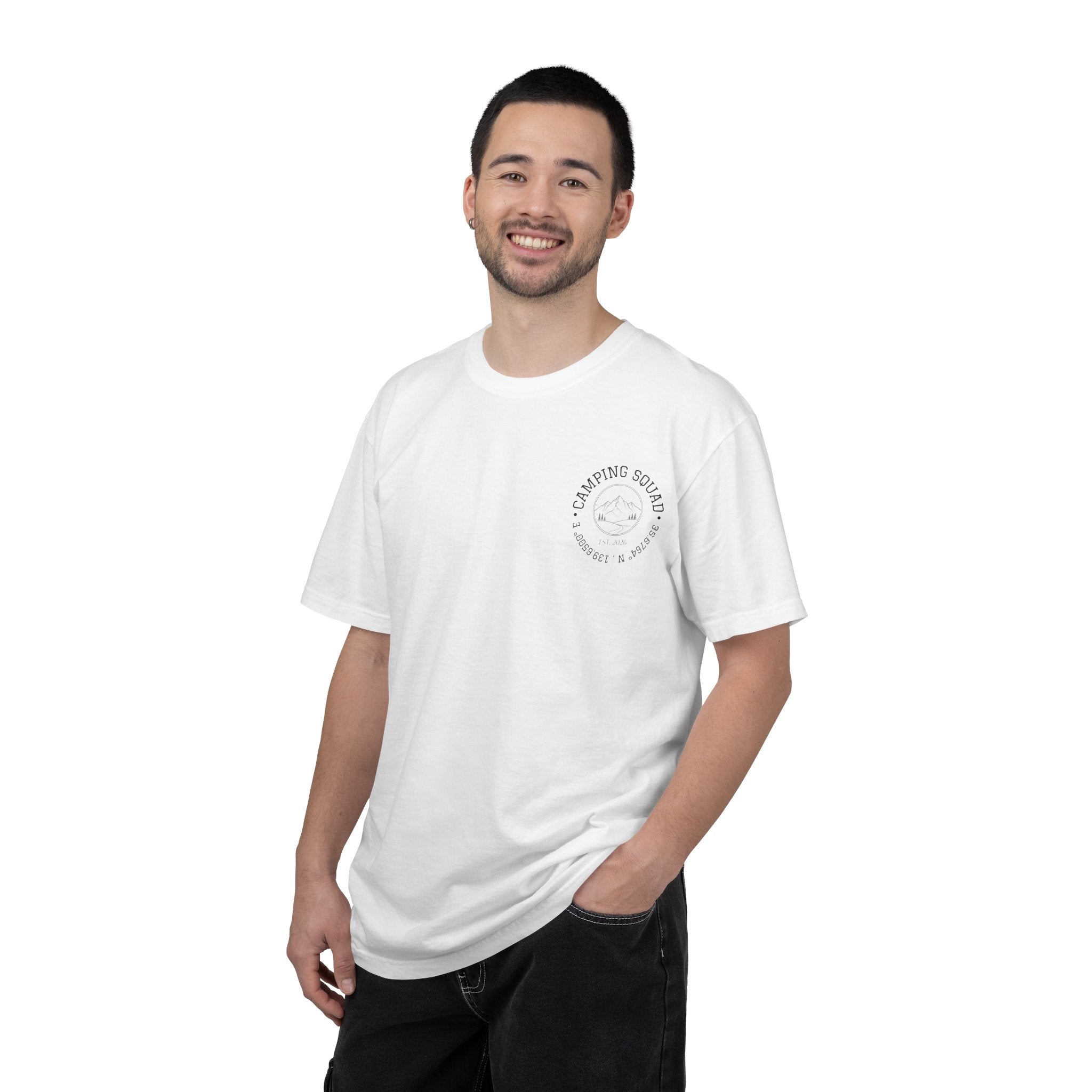 Camping Squad Pocket Tee — Vintage Outdoor Graphic T-Shirt