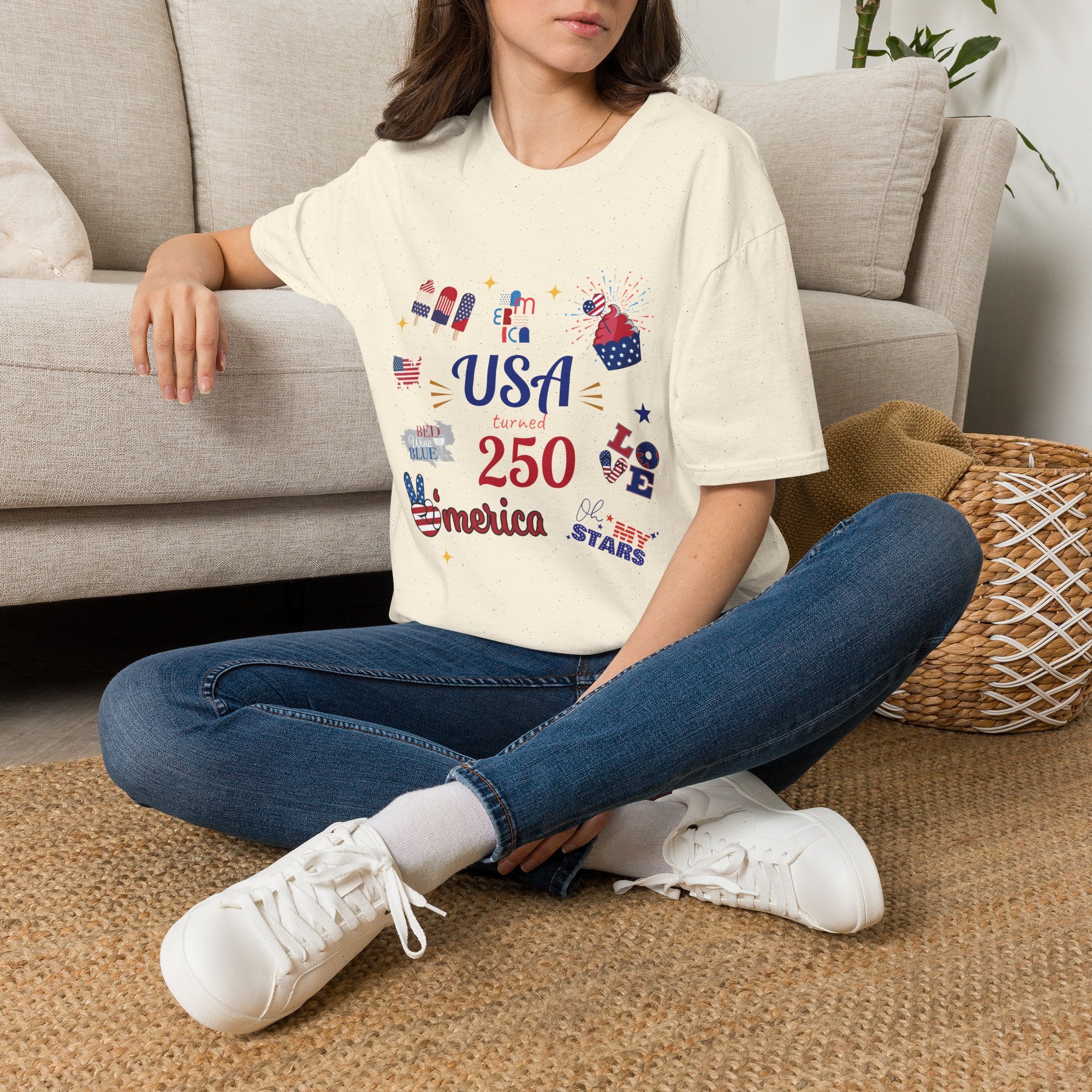 'Merica 250 Fourth of July USA Patriotic T-Shirt