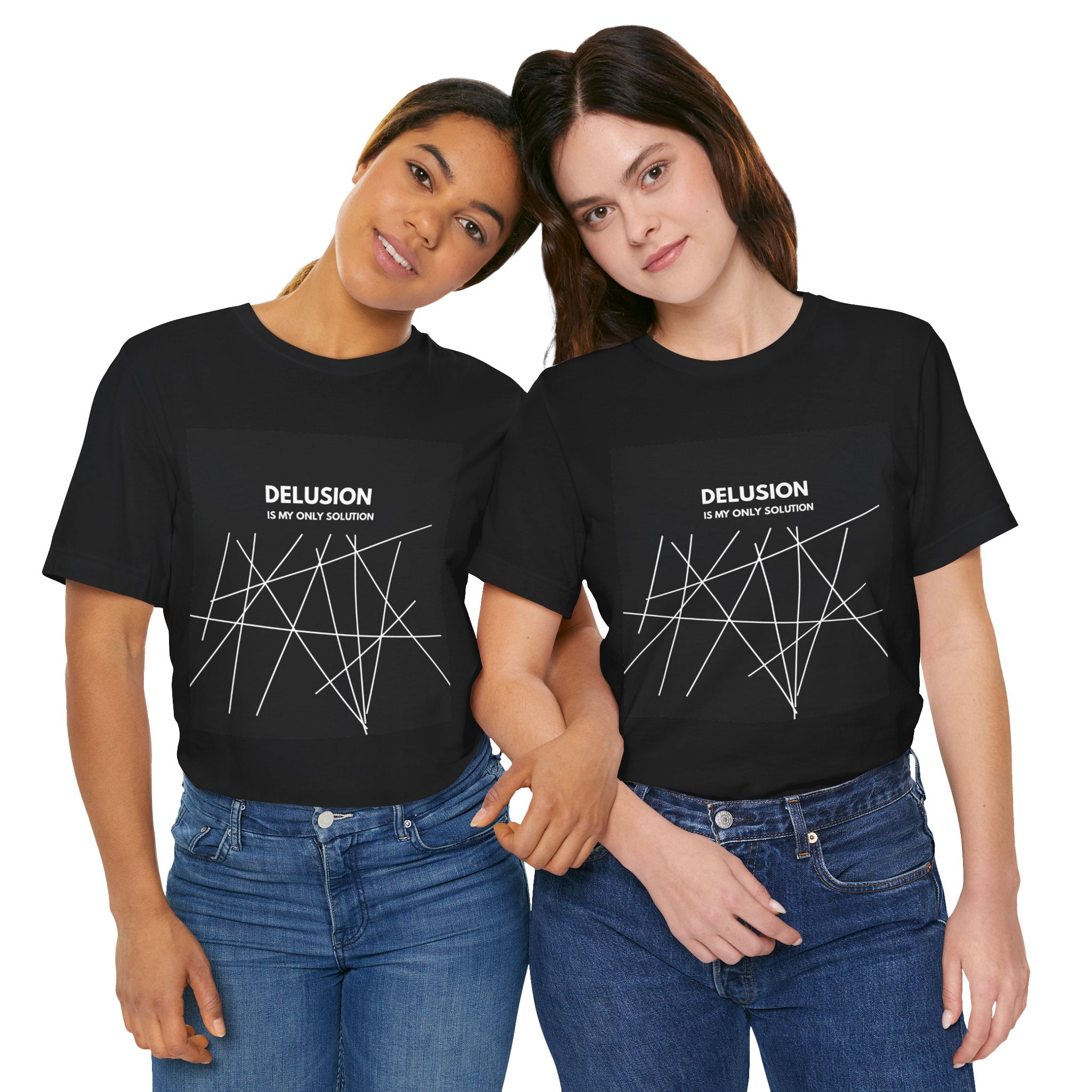 Delusion Is My Only Solution Tee — Minimal Abstract Graphic T-Shirt