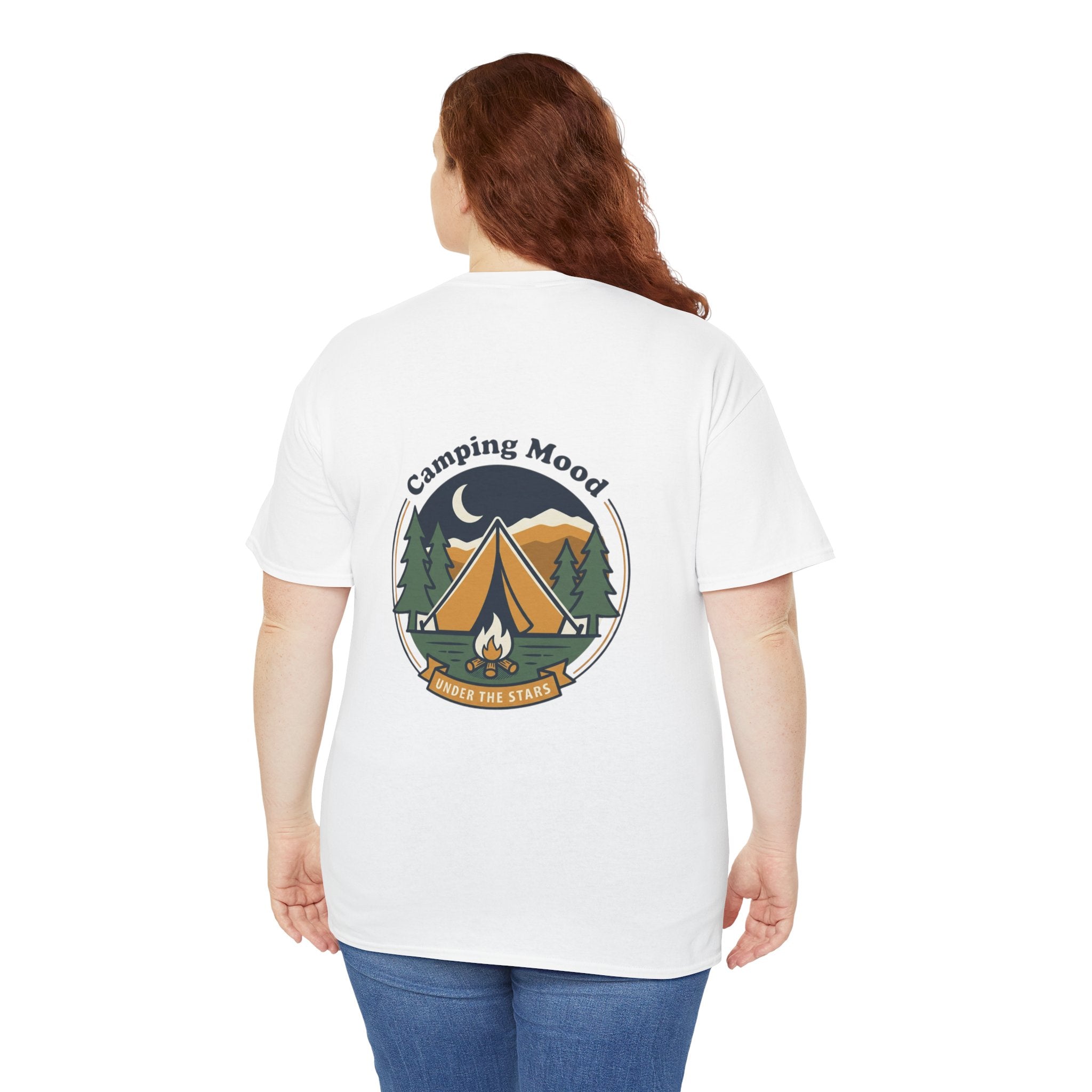 Camping Mood T‑Shirt — “Fresh Air & Zero Notifications” Outdoor Tent Graphic Tee