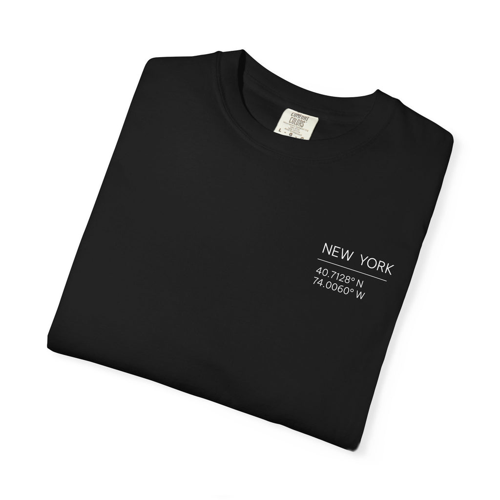 New York Skyline T-Shirt — "The City Never Sleeps" Garment-Dyed Tee
