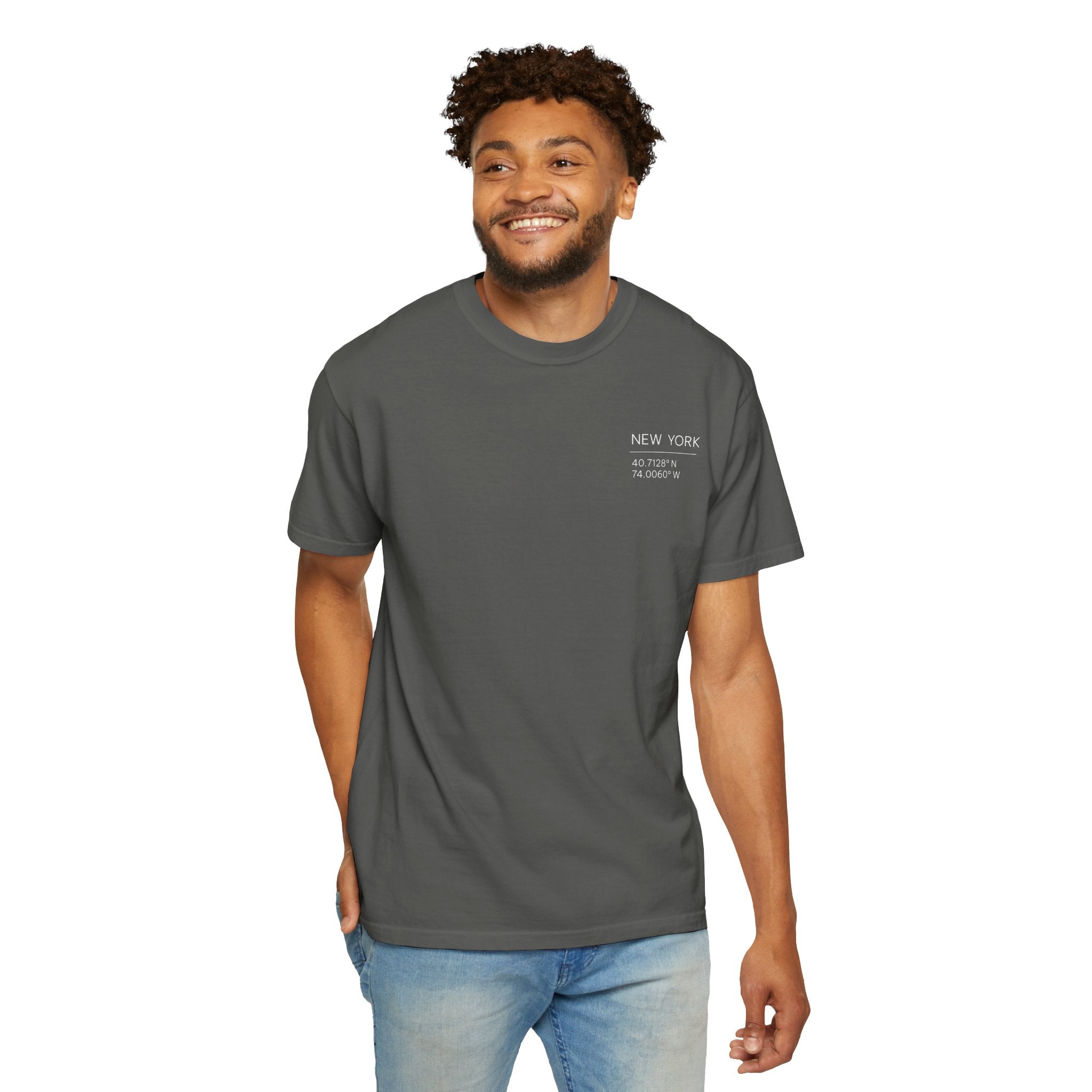 New York Skyline T-Shirt — "The City Never Sleeps" Garment-Dyed Tee