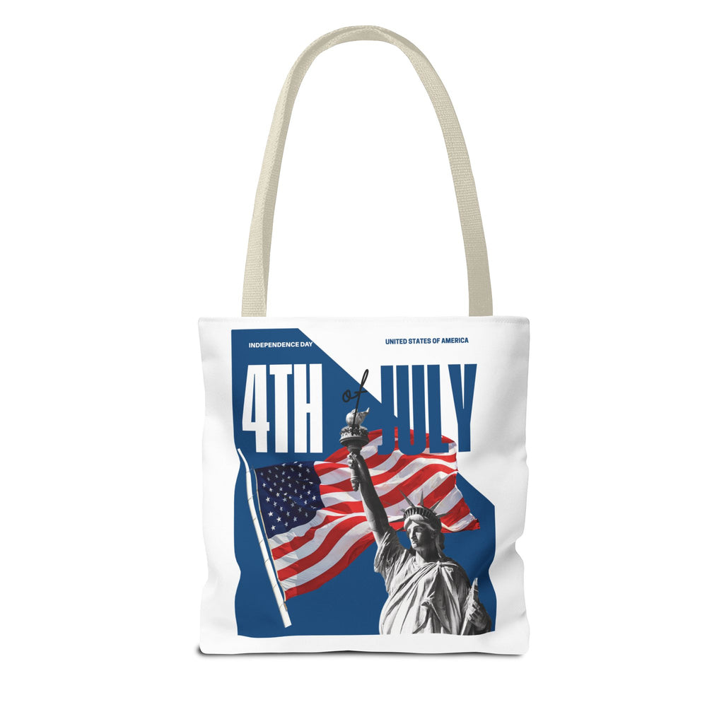 4th of July Tote Bag — American Flag USA Map "POV: It's July" Patriotic Grocery & Beach Carryall