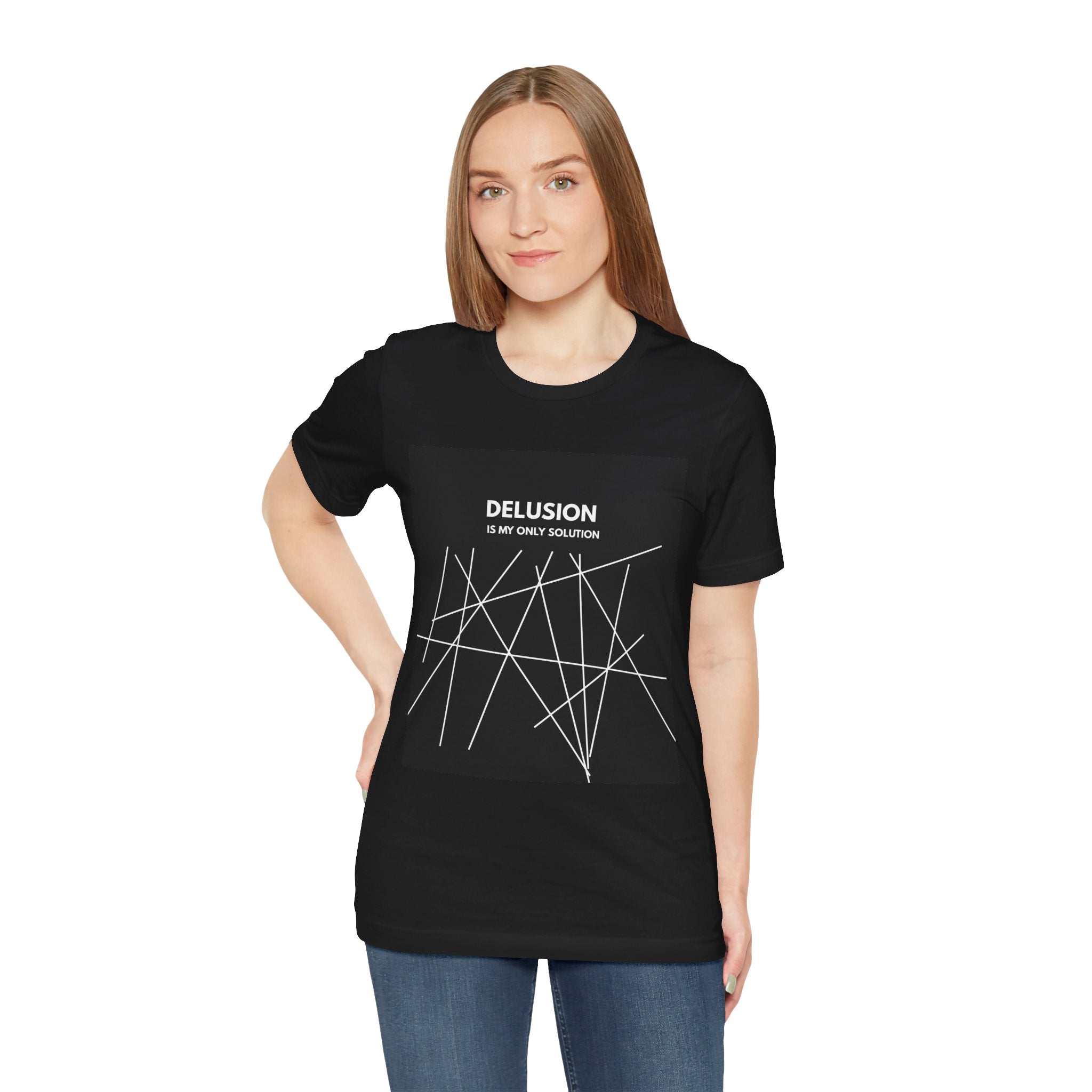 Delusion Is My Only Solution Tee — Minimal Abstract Graphic T-Shirt