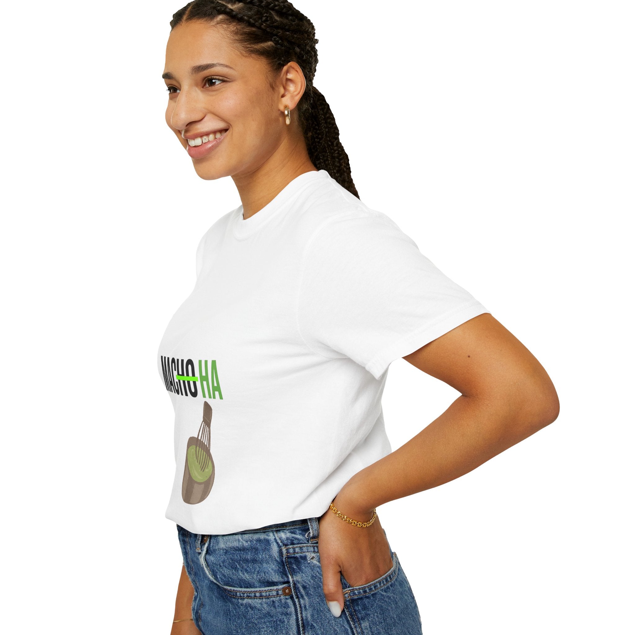 Matcha Tee — "MACHOHA" Funny Matcha Pun T-Shirt for Matcha Lovers