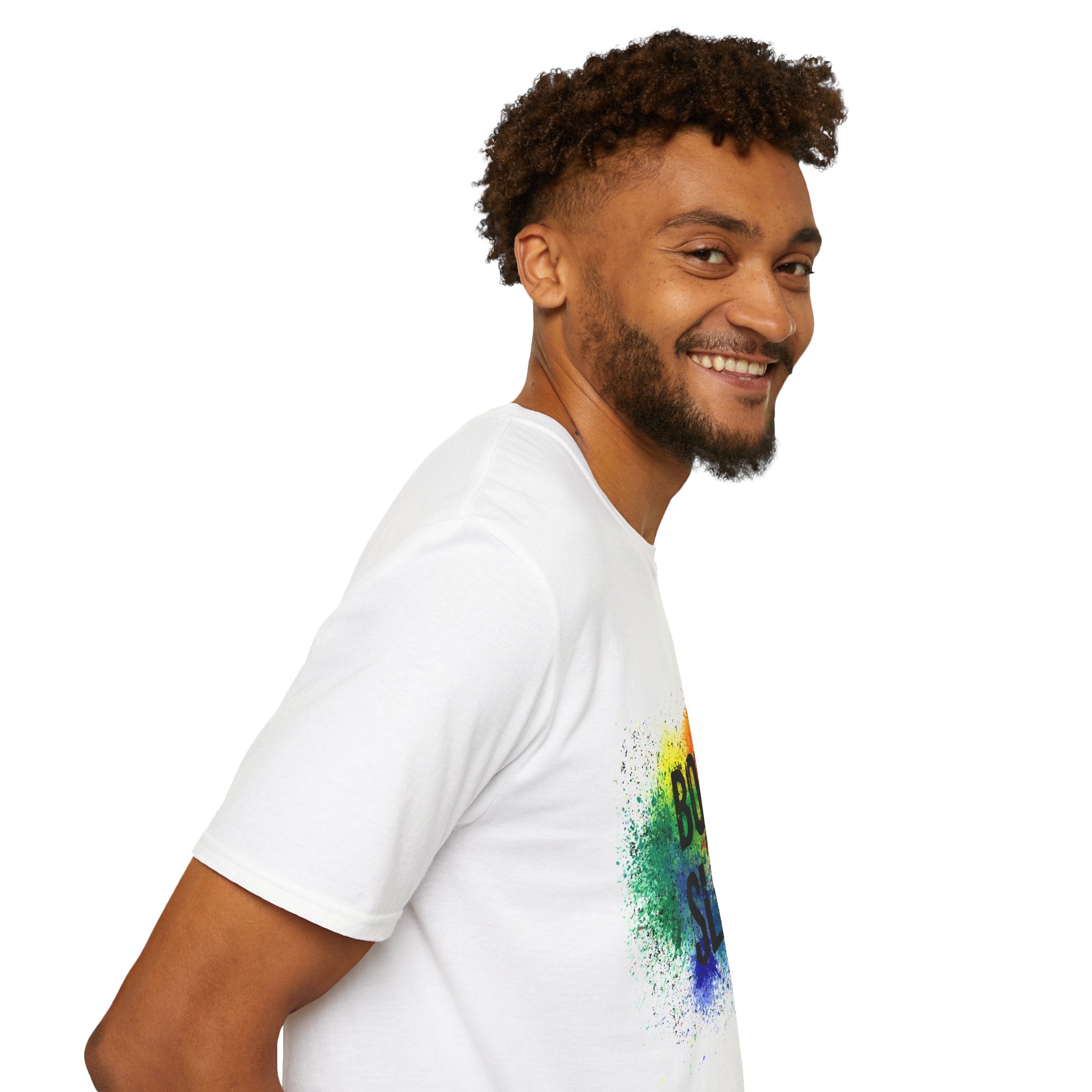 Born to Slay rainbow splash T-Shirt | Colorful typographic tee