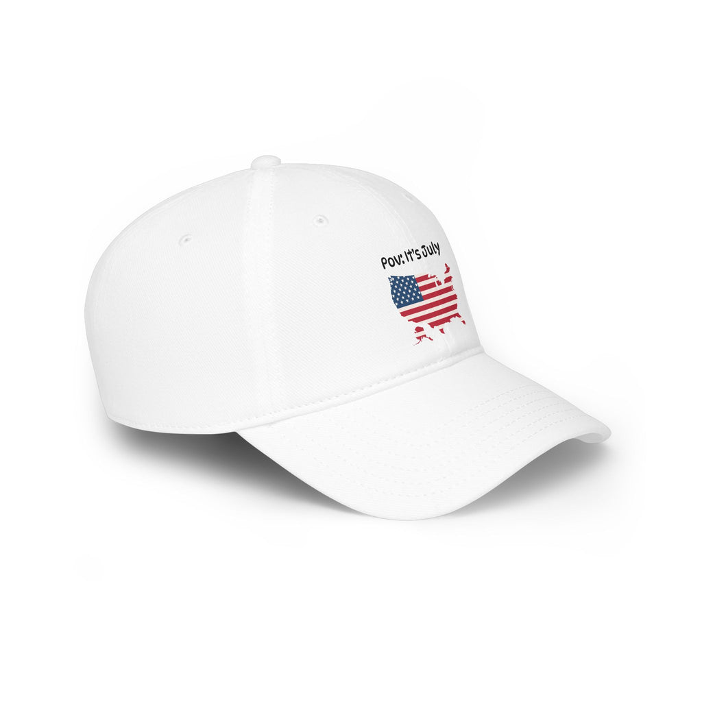POV: It's July Baseball Cap – American Flag USA Map Patriotic Dad Hat