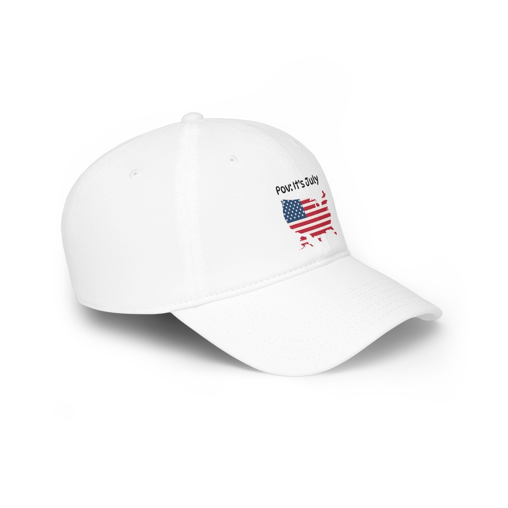 POV: It's July Baseball Cap – American Flag USA Map Patriotic Dad Hat