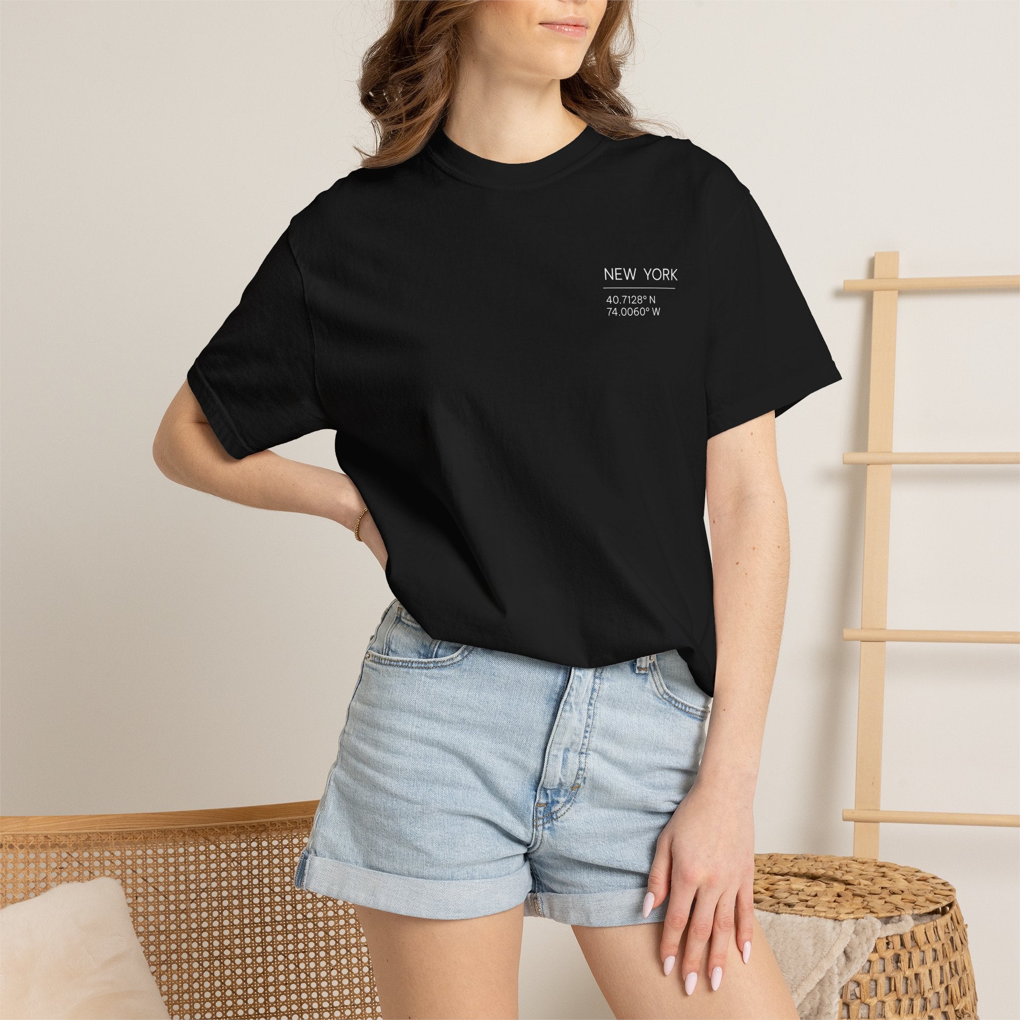 New York Skyline T-Shirt — "The City Never Sleeps" Garment-Dyed Tee