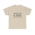 T-Shirt — "Fresh Air & Zero Notifications" Camping Graphic Tee