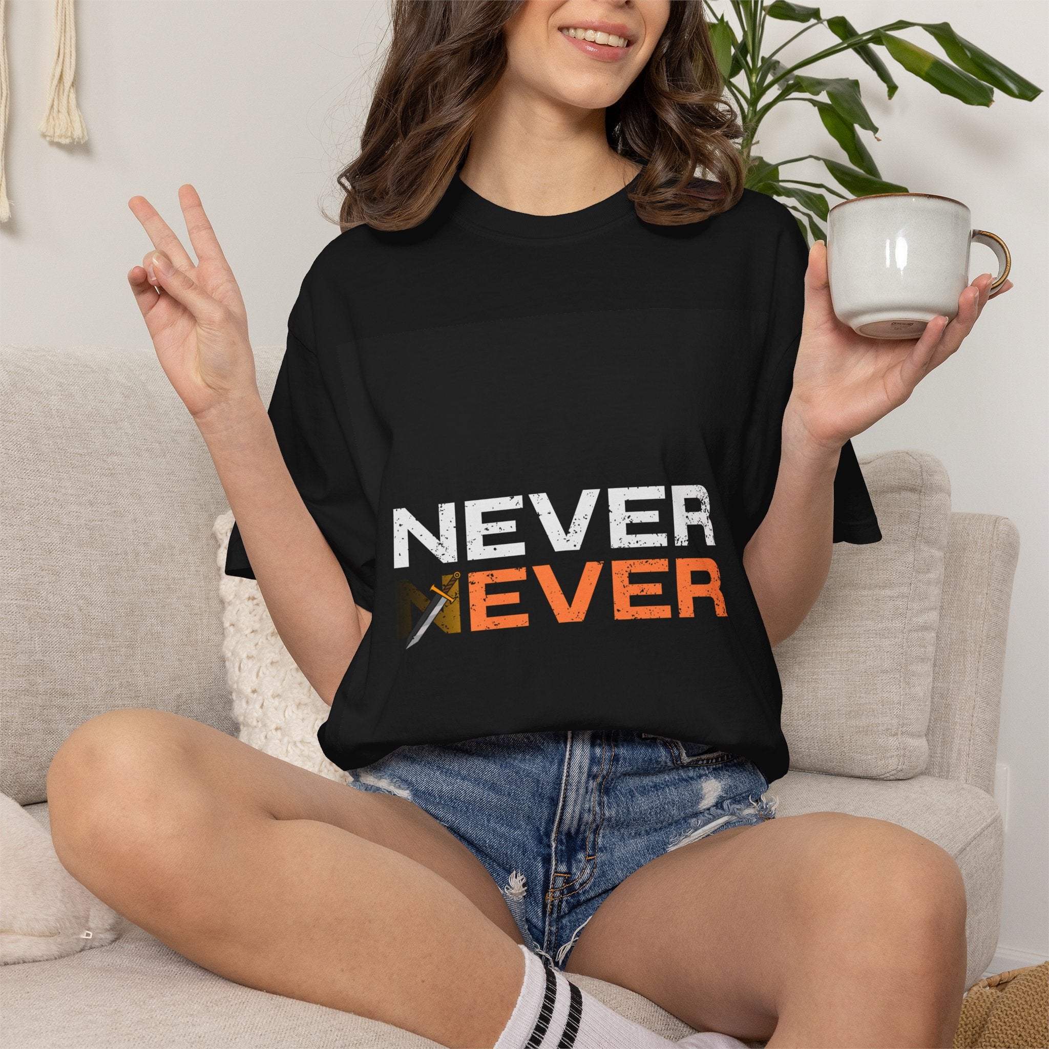 Never Ever with Axe T-Shirt — Graphic Statement Tee
