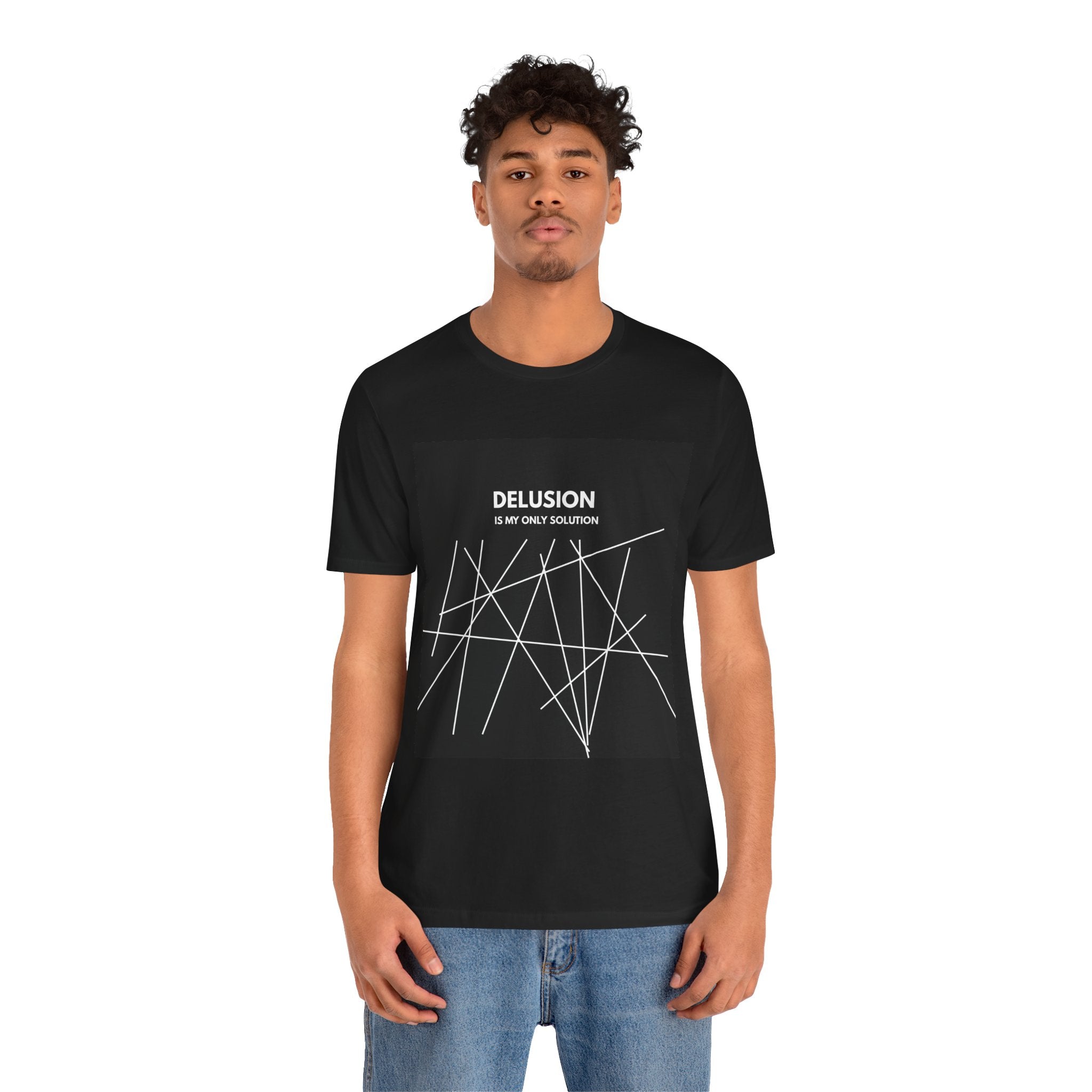 Delusion Is My Only Solution Tee — Minimal Abstract Graphic T-Shirt