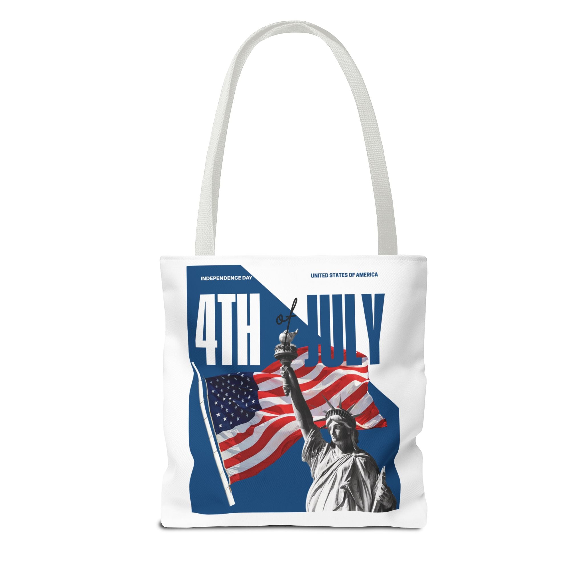 4th of July Tote Bag — American Flag USA Map "POV: It's July" Patriotic Grocery & Beach Carryall
