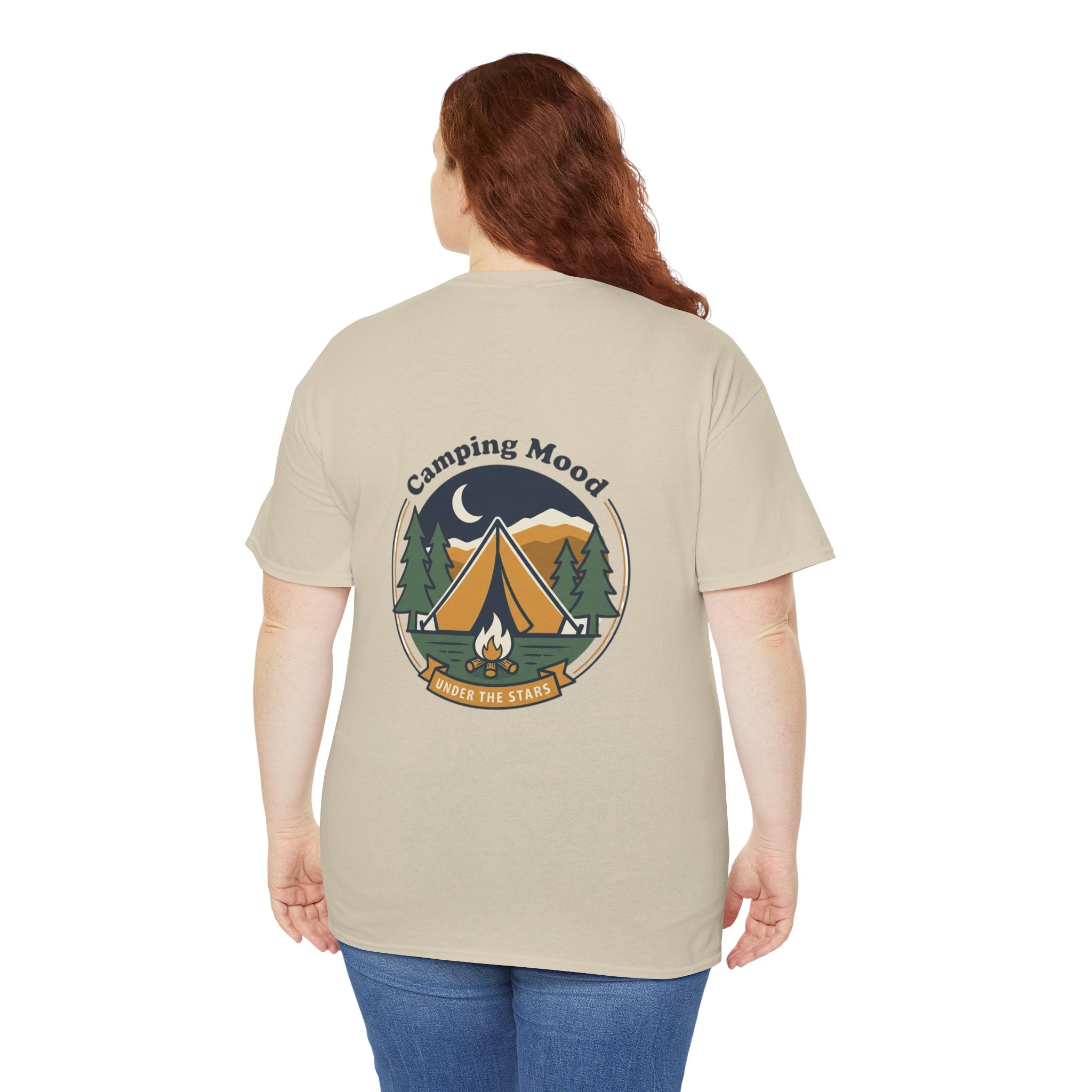 Camping Mood T‑Shirt — “Fresh Air & Zero Notifications” Outdoor Tent Graphic Tee