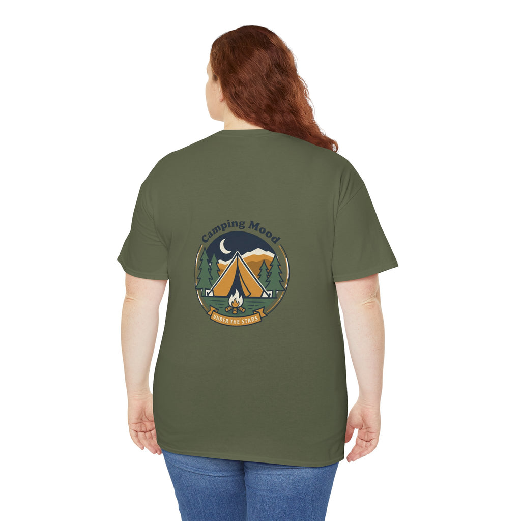 Camping Mood T‑Shirt — “Fresh Air & Zero Notifications” Outdoor Tent Graphic Tee